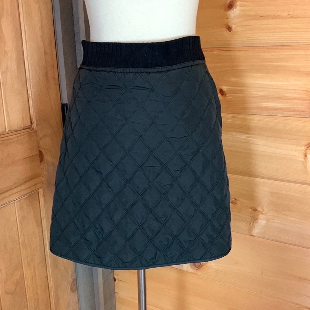 Prana Black Quilted Mini Skirt